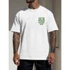 Camiseta casual de manga corta para hombre con estampado de letras y cuello redondo, Camiseta de verano para deportes al aire libre