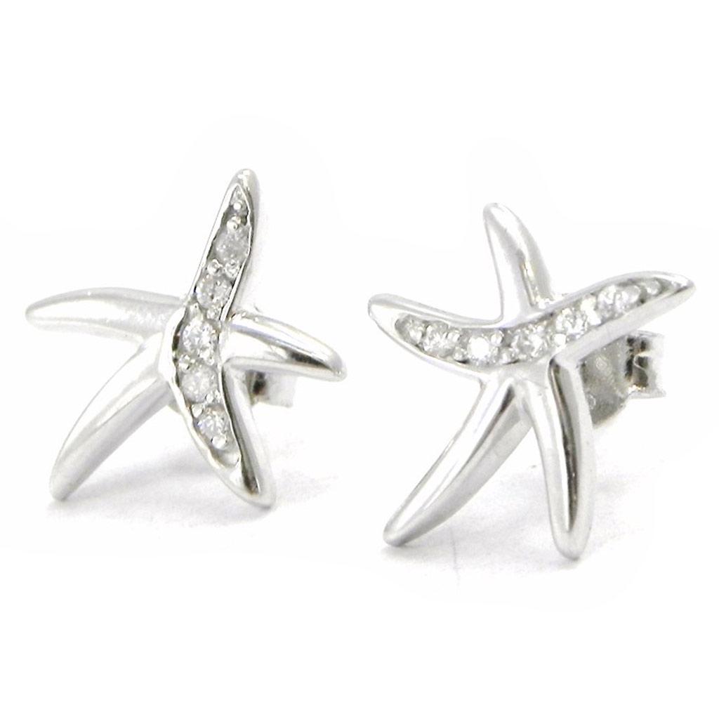 

Сокровища Лилии [I3629] - Серебряные серьги Stars of the Seas серебристо-белые (с родиевым покрытием) - 12x12 мм