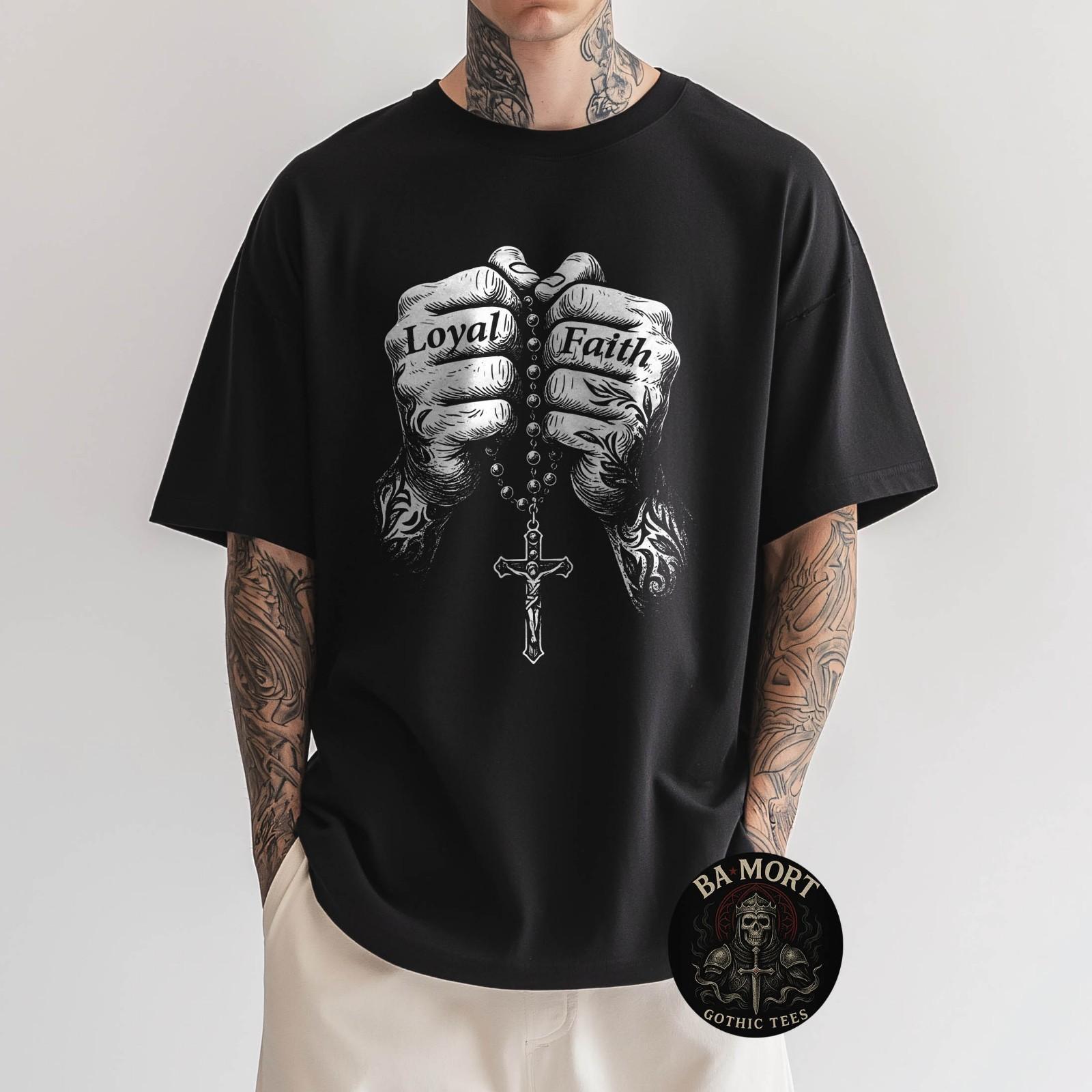 Tattooed Hands Rosary Cross Religious Chicano Mexican T-Shirt S разноцветный