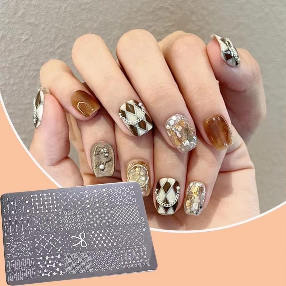 Flower Pattern Nail Art Plate Clear Textures Nail Stamping Plate Manicure Template  for Nail Salon