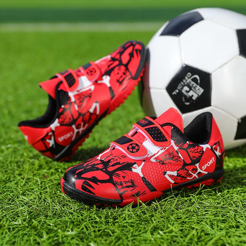 Boys Training TF Soccer Shoes Artificial Grass Anti-Slippery Youth Football Shoes Sports Training Shoes Girls Football Shoes