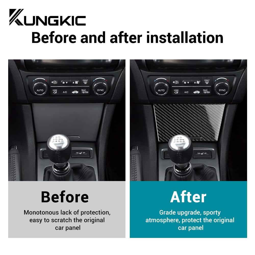 Real Soft Carbon Fiber Sticker for Acura ILX 2013 2014 2015 2016 2017 2018 2019 2020 2025 2025 LHD Car Center Storage Box Trim