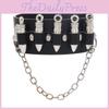 Gothic Skeleton And Bullet Design Neutral Chain Leather Handpiece For Halloween Accessories Summer