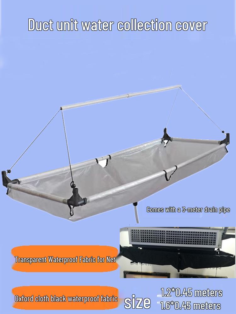 Duct Type Air Conditioner Water Collection Cover: Transparent, Thickened, No Disassembly Needed