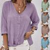 New Women Chiffon Cardigan V Neck Button Long Sleeve Lightweight Casual Tops