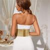 PU Leather Female Waistband Dress Girdle Wide Waist Belt Slimming Gold Cummerbunds  Corset
