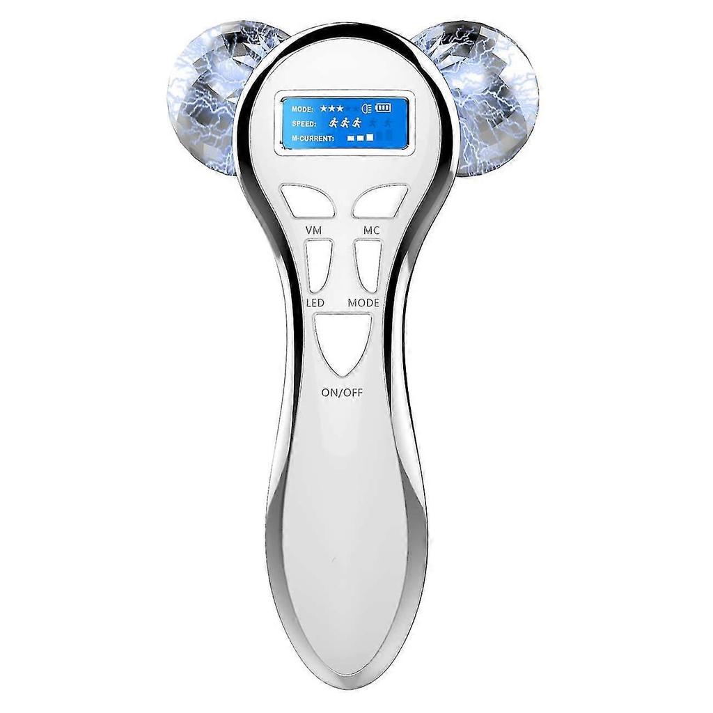 4d Microcurrent Face Massager Roller, Electric Beauty Facial Massage Roller Arms Legs Body Massager Skin Care Tools