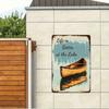 Vintage Lake Life Aluminum Tin Sign 8x12 Inch Rustic Wall Art Retro Lake House Decor Durable Metal Plaque For Man Cave Cabin Bar