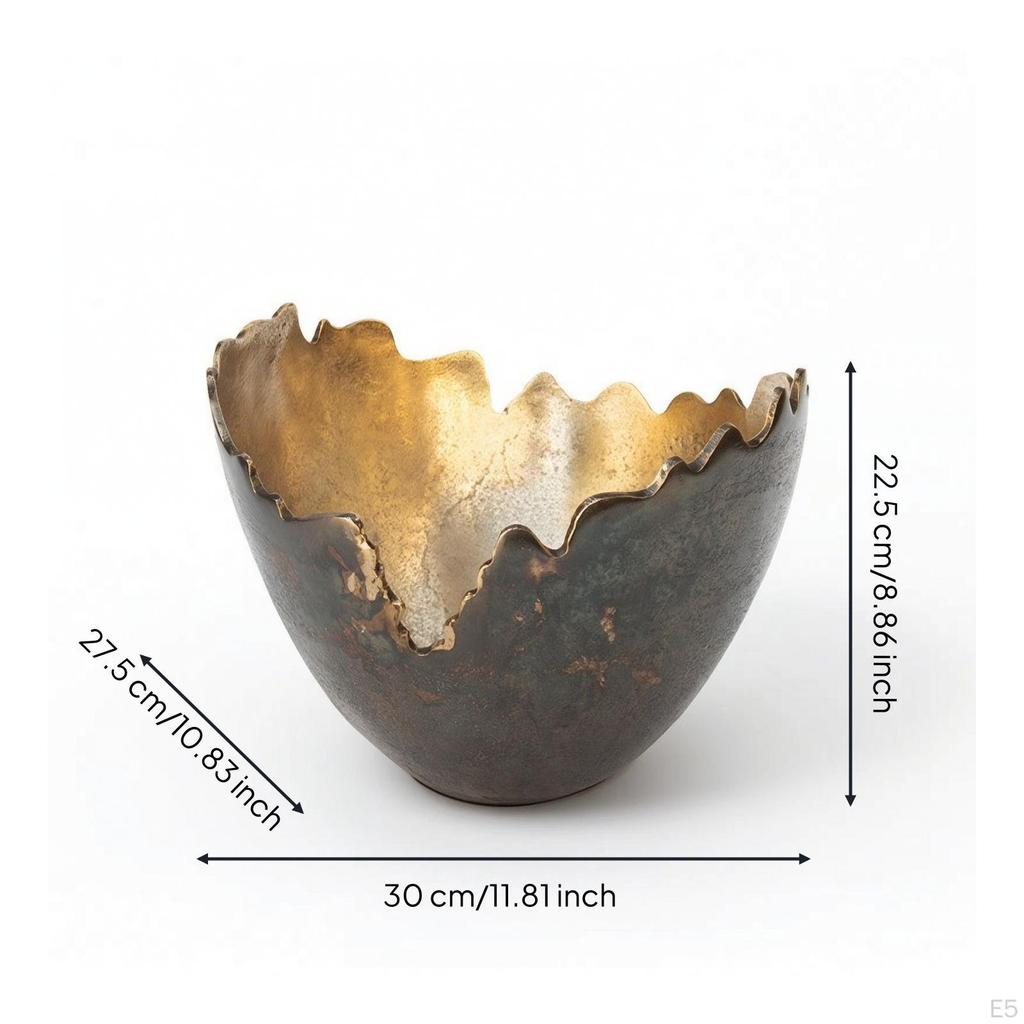 Decorative Vase Metallic-Finish Sculptural Antique-Style for Shelf