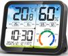 VOCOO Digital Hygrometer Thermometer for Indoor Use Extra Large Accurate Indoor Environmental Comfort Level Calibration Record Comfort Date Clock & -