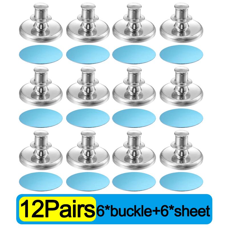 Magnetic Curtain Button Detachable Self-Adhesive Magnetic Patch for Light Blocking Drapes Shower Curtain Closure Buckle Fastener