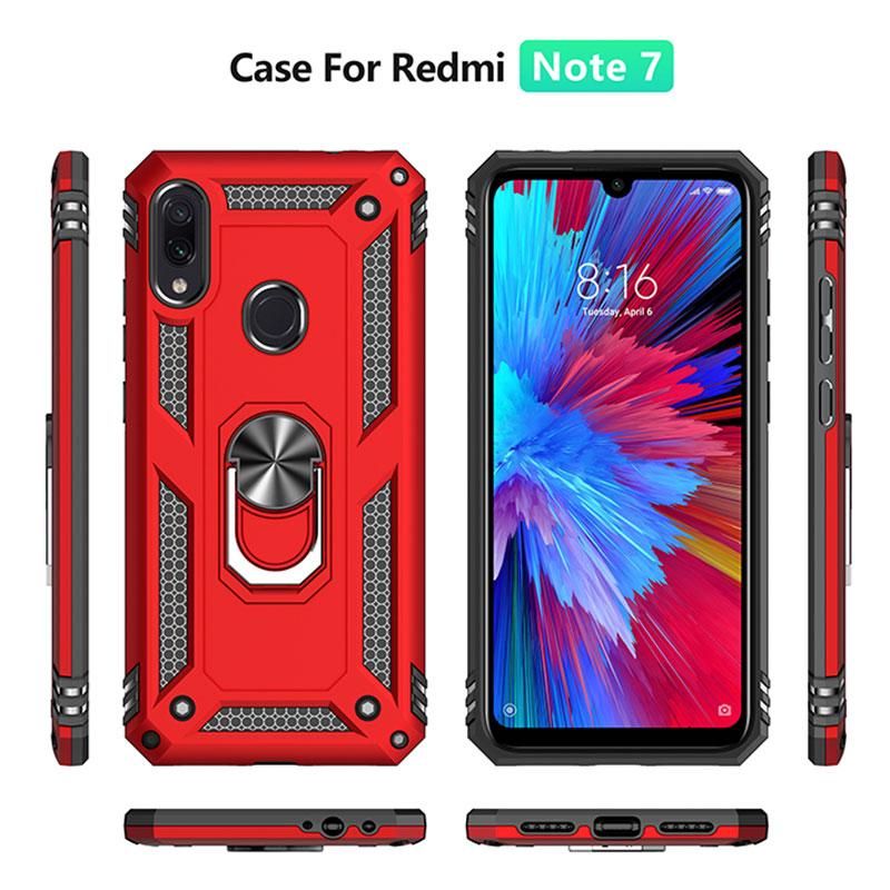 Luxury Armor Stand Case For Xiaomi Redmi Note 7 8 Pro 7 7A 8 8A Car Holder Ring Cover For Xiaomi MI 9 SE 9T A2 A3 Lite Case