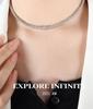 18K Gold Titanium Steel Beaded Zircon Necklace & Bracelet Set for Women