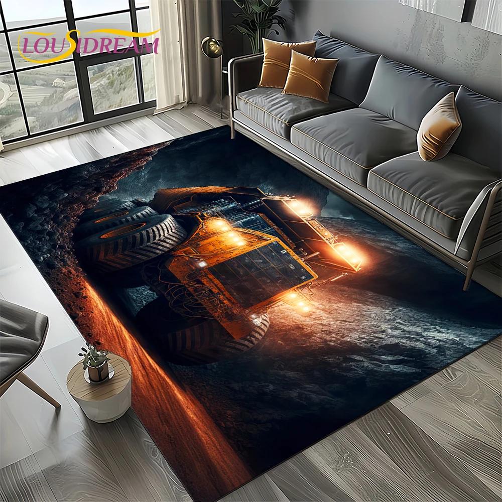 27 Style Truck Retro 3D Tractor Car Carpet Rug for Living Room Bedroom Home Sofa Decoration,Kid Area Rug Non-slip Floor Mat Gift