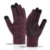 Touch screen knitted thermal gloves, enlarged velvet, non-slip and cold-proof