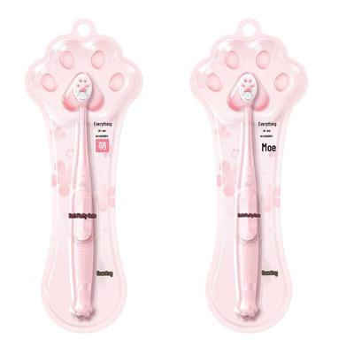 Cold Acid Ling Cat Paw Soft Bristle Adult Toothbrush 2-Pack