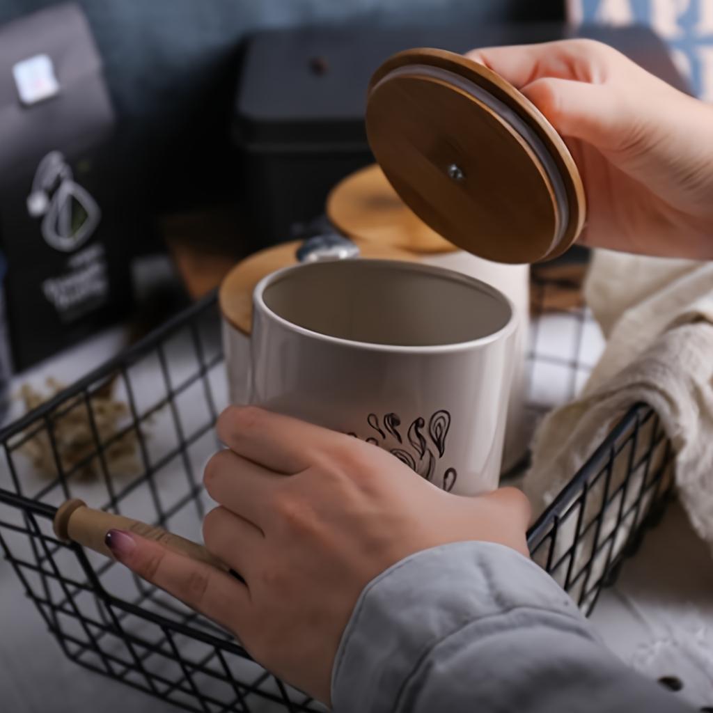 3Pcs Canister Set for Kitchen Counter, Coffee Sugar Tea Canister, Metal Vintage Kitchen Containers, Food Storage Containers