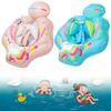 Baby Swimming Ring Inflatable Swim Ring with Sunshade Beach Water Toys Kids Seat Ring Infant Floating Ring for Summer Pool Party