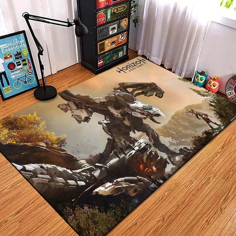 GAME Horizon Zero Dawn Large Area Rugs Carpet for Home Living Room Bedroom Sofa Doormat Kids Non-slip Floor Play Mat Sonic
