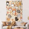 Cute Cartoon Cats and Clouds Pattern Patterned Tapestry Home Decor, Suitable for Bedroom and Living Room, Gift