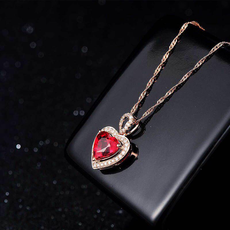Lindon Jewelry Necklace Heart-Shaped Pendant For Women Wedding Gifts
