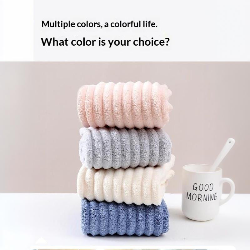 1Pc Coral Fleece Hair Drying Turban With Button Absorbent Soft Fast Drying For Wet Hair After Shower Home Use