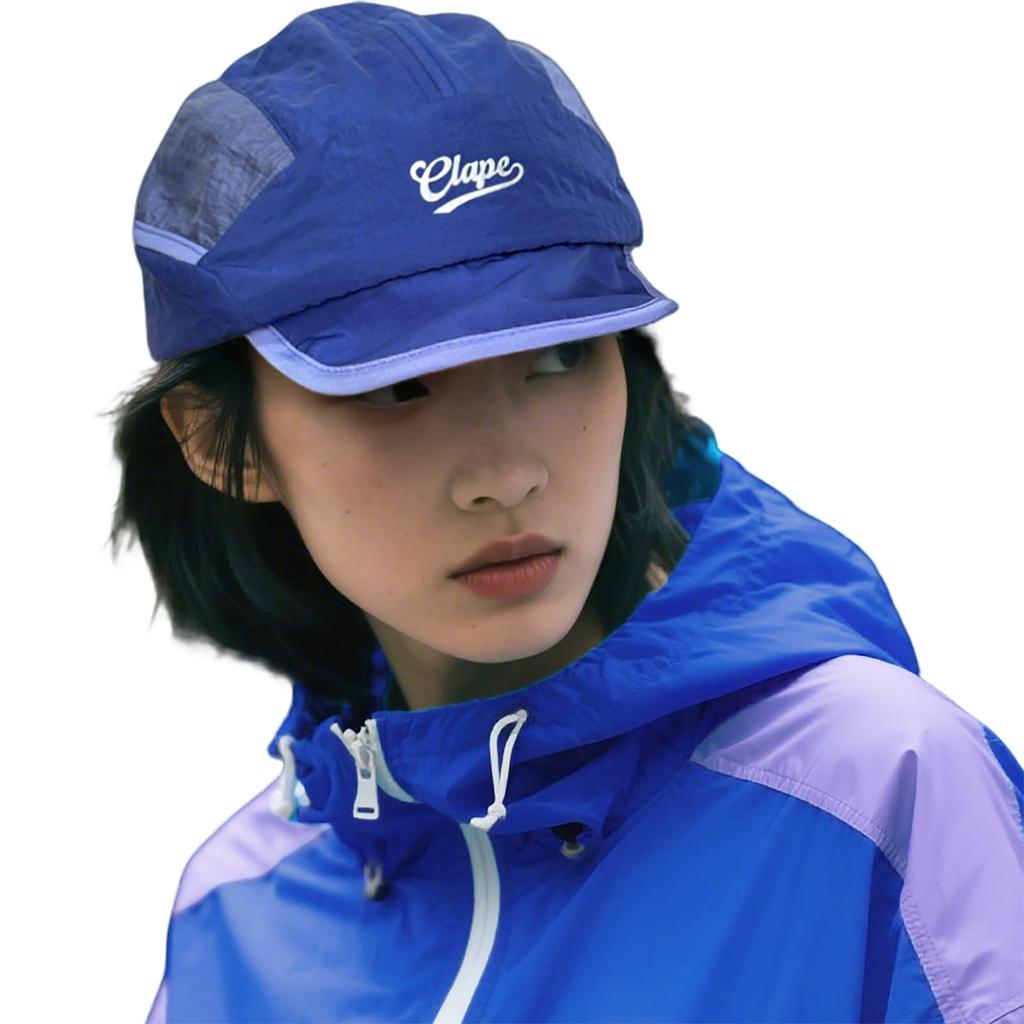 Croogo Umpire Mini Short Cycling Cap Cap, Summer, Soft, Brim, Brim, Lightweight, Quick-Drying, Water-Repellent, Mesh, Breathable, Unisex, (Rock Blue)