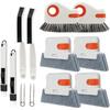 12Pieces/Set Narrow Space Cleaning Tool Set Cleaner For Window Sills Tracks And Grooves Tight Space Cleaning Brush