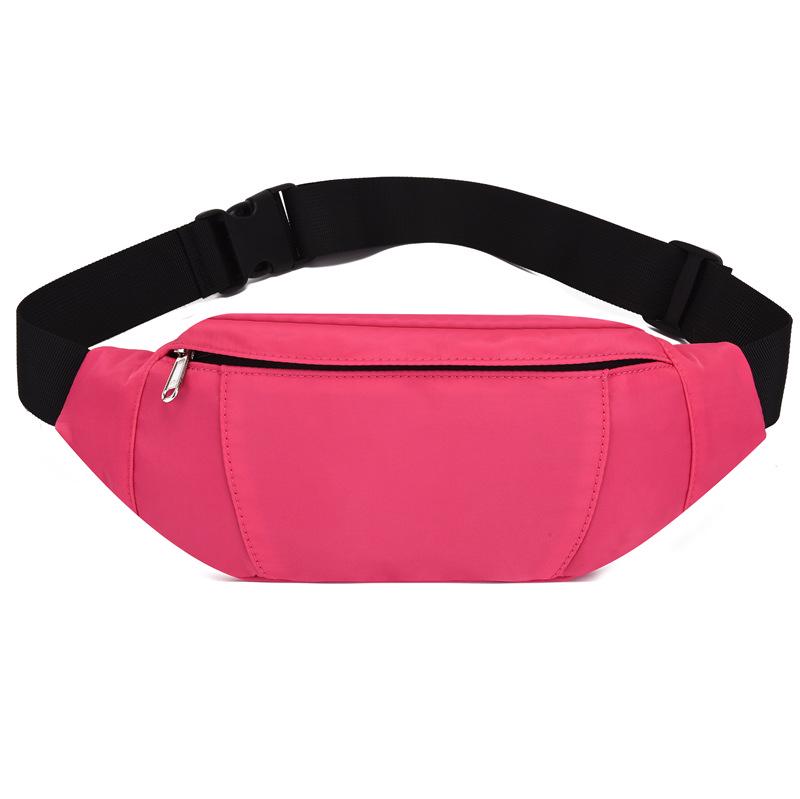 

7-дюймовая спортивная поясная сумка на двойной молнии для телефонов - Повседневная для улицы, для путешествий, для мужчин и женщин маджента