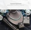 Korean Bridal Jewelry Set: Zircon Necklace, Earrings & Ring - Elegant Wedding Accessories