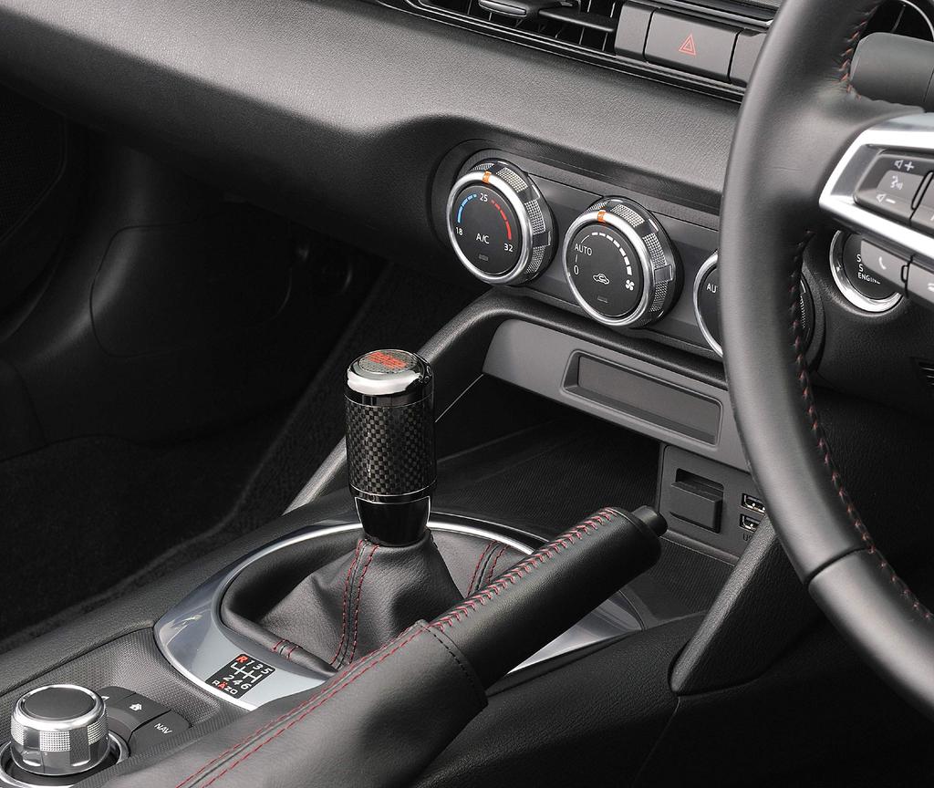 CAR MATE RÄZO Real Carbon Shift Knob, 300 G, Height-Adjustable (3 Positions), Cobalt Black, RA65