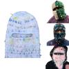 Balaclava Distressed Knit Beanie Full Face Ski Mask Windproof Hat for Adults