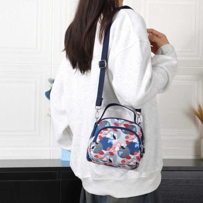 Small Bag, Women's Nylon Shoulder Crossbody Bag, Casual Printed Small Square Bag