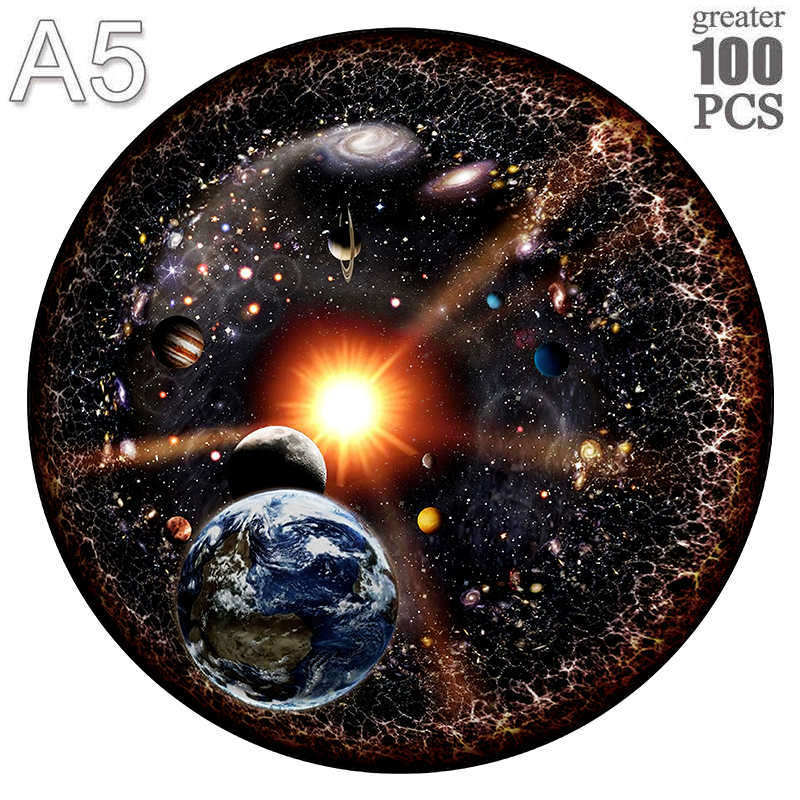 Earth Wooden Puzzle Children'S Starry Geography Early Education Astro Difficult Wood Brains Accompany Adult Puzzle Party Leisure