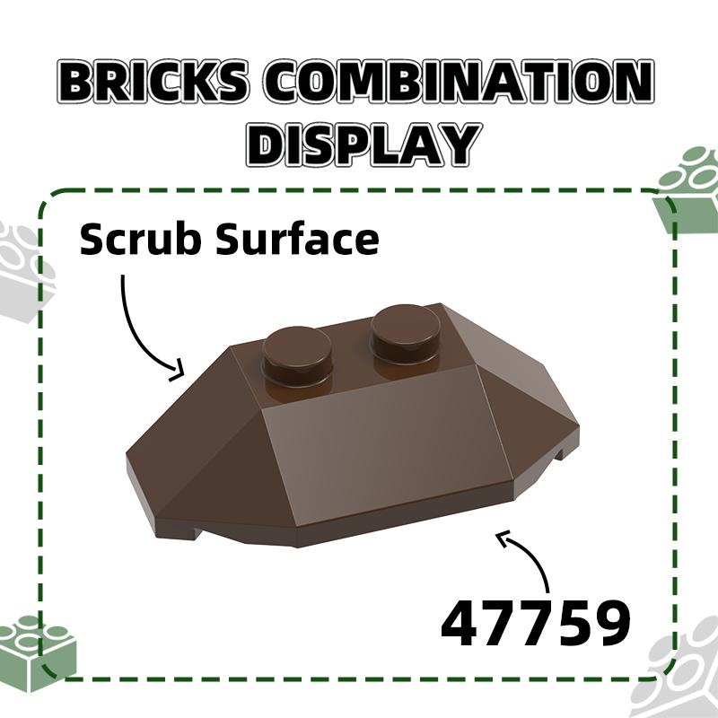 Non-Toxic 60Pcs/Lot 47759 Wedge Sloped 45° 2 X 4 Triple Building Blocks Moc Accessories Compatible With Brick Toys For Kid Gift Box