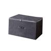 Foldable Garment Storage Box with Washable Fabric and Lockable Lid