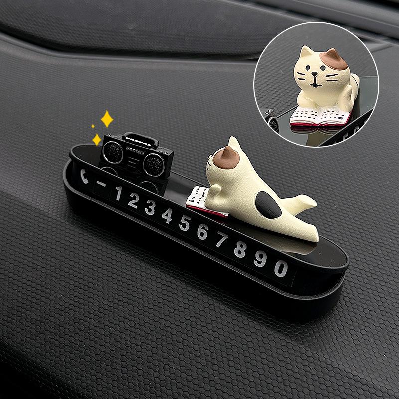 Car Temporary Parking Card Phone Number Card Plate Telephone Number Stop Luminous Parking Aid Garage Car Interior