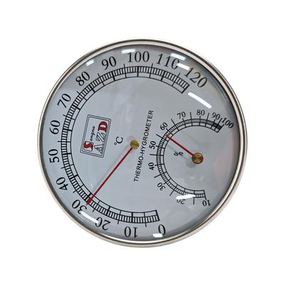 Barometer Hygrometer Thermometer Edelstahlgehäuse Dampfsauna Thermometer Hygrometer Messgerät Hygrothermograph