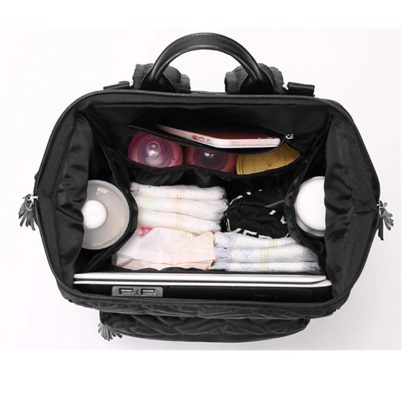 5Pcs/Set Fashion Mummy Maternity Nappy Bag Large Capacity Nappy Bag Travel Backpack Nursing Bag For Baby Care Women Fashion Bag