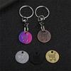 New Metal Shopping Trolley Coin Holder Keychain Portable Carts Token Lobster Buckle Key Chain for Supermarket Promotion Gift