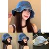 Stylish Denim Bucket Hat For Women With Embroidery Perfect For Spring And Summer Wear