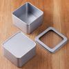 Round Square Tinplate Box Clear Window Iron Storage Box Tea Food Jar Candy Cake Boxes Jewelry Cream Cosmetic Container Empty Pot