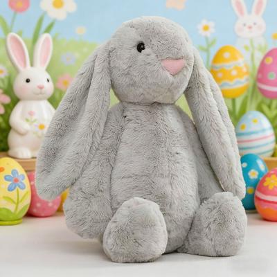 Plush Bunny Toy Huggable Stuffed Rabbit Plushie Simulation Animal Doll Home Living Room