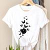 Butterfly Women Printing T-shirt Casual T Tee Vintage 90s Top Fashion Clothes Cartoon Print Lady Female Clothing Graphic Short Sleeve T-shirt