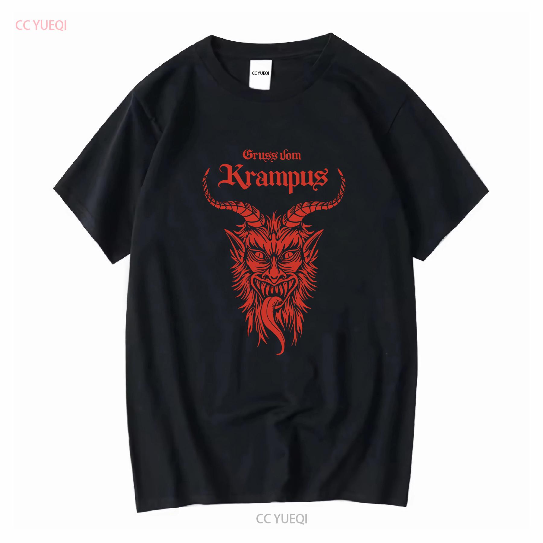 

Krampus T Shirt Gruss vom Black Horror Christmas Goth Xmas Merry Pagan Yule long or short sleeves vintage Washed 4XL