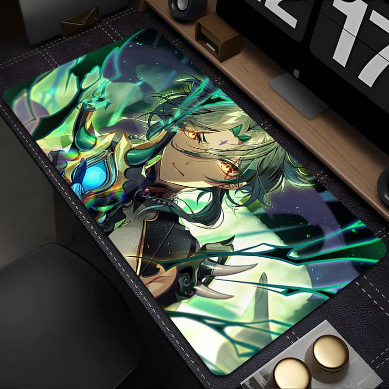 PC Gaming Accessories Mouse Pad Genshin Impact Xiao Desk Mat Laptop Gamer Cabinet Keyboard Pad HD Anime Mousepad Kawaii Carpet