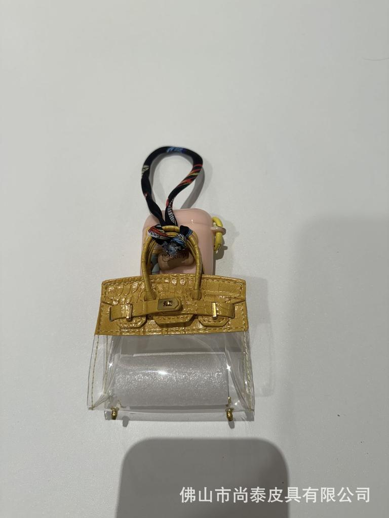 Internet-Prominente Damen Auto Schlüssel Tasche Mini Transparente Tasche Anhänger Exquisit Hochwertige Kopfhörer Tasche Roter Umschlag Auto Anhänger