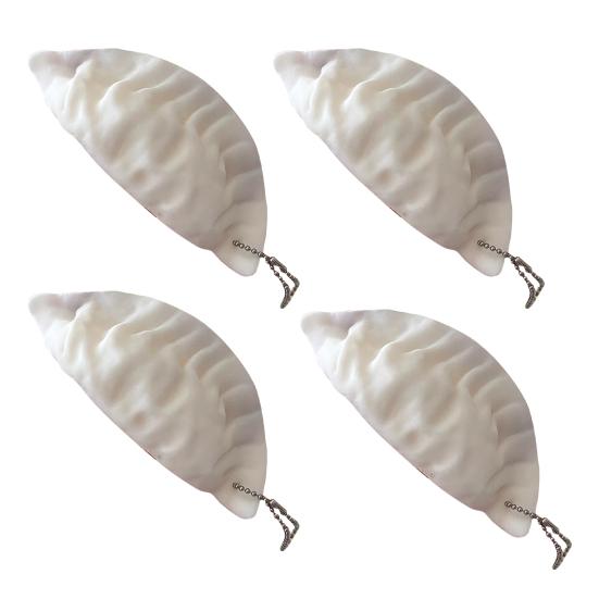 1/2/3/4Pcs Stress Relief Dumpling Toy with Bead Chain Simulated Dumpling Squeeze Sensory Fidget Toy Bag Backpack Hanging Decoration