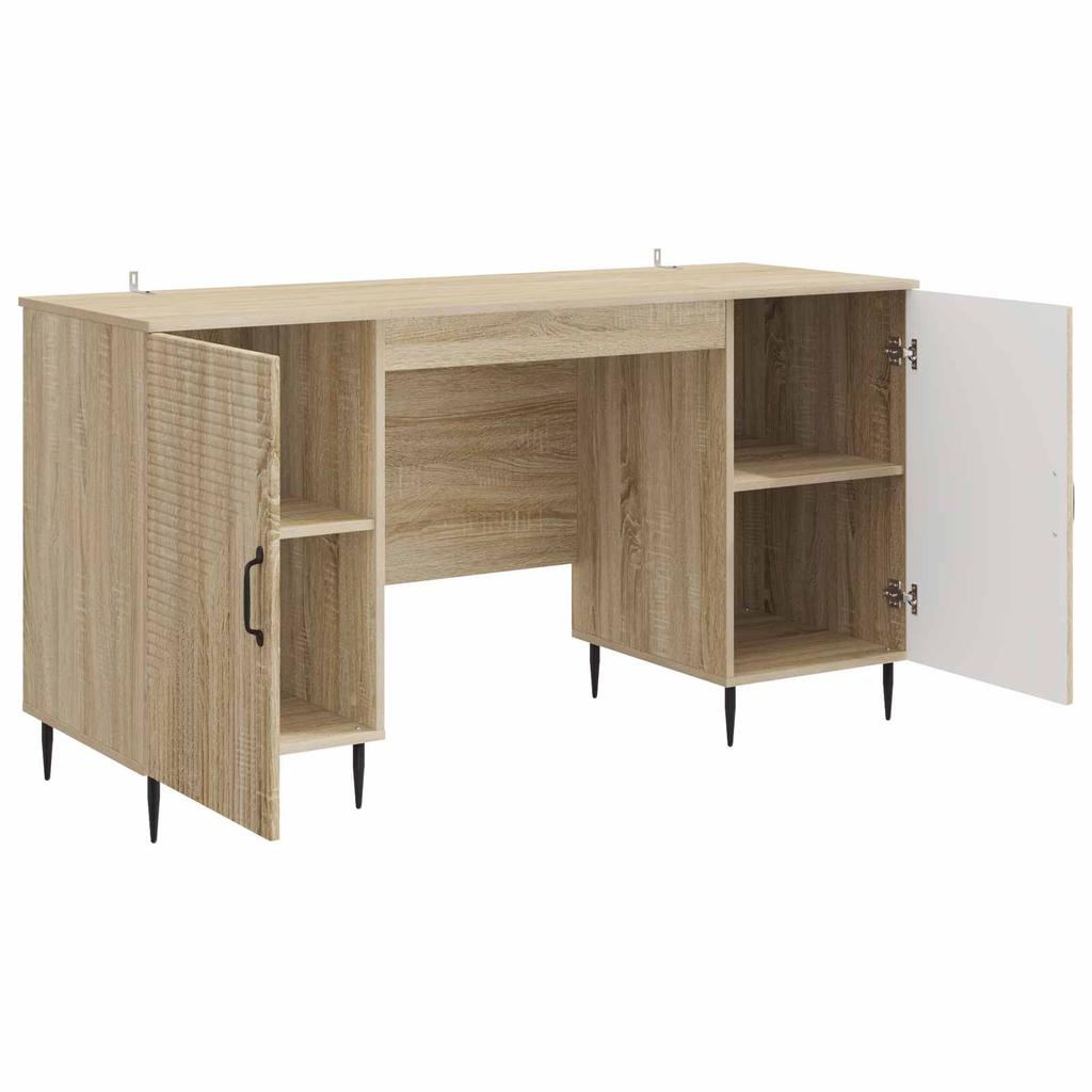 Desk in Sonoma Oak Finish 142.5 x 50 x 75 cm Particleboard