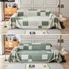 Modern Geometric Chenille Sofa Cover All Season Elegant Couch Throw Blanket